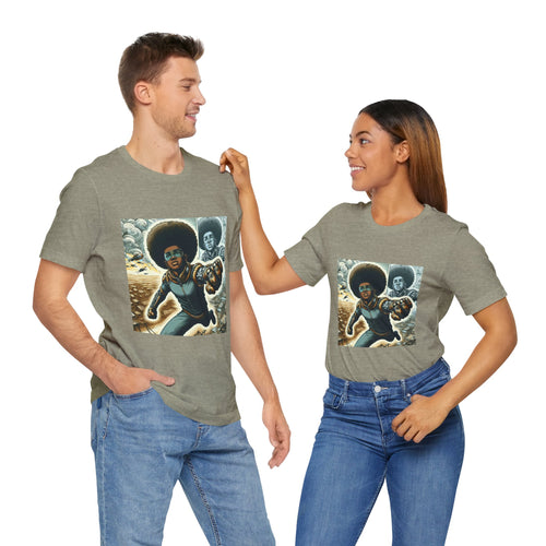 Young Black Superhero Unisex Jersey Short Sleeve Tee