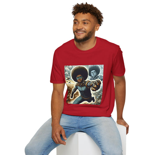 Young Black Superhero Unisex Soft Style T-Shirt