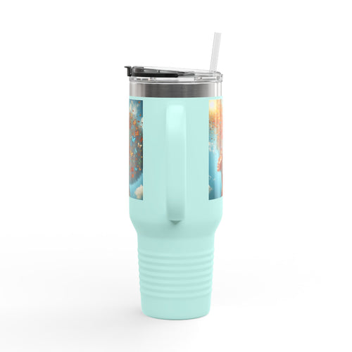 Inspirational Butterfly Insulated Travel Mug - 40oz | Eco-Friendly Drinkware