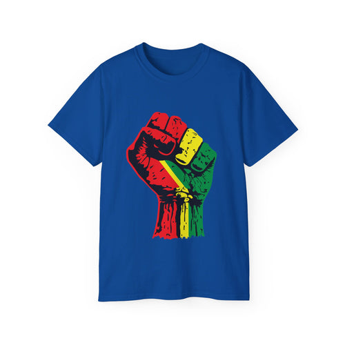 Unisex Ultra Cotton Tee with Black Power Fist