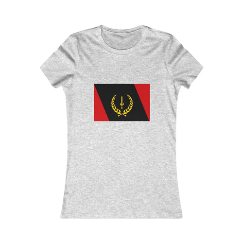 Feminine Fit Tee with African American Heritage Flag