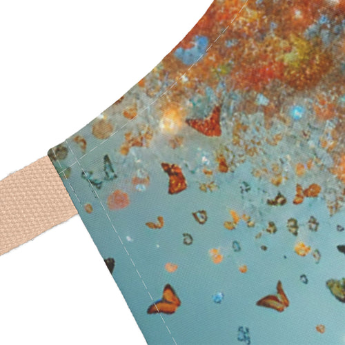 Artistic Butterfly Apron - 5-Color Straps, Nature-Inspired Cooking Gift