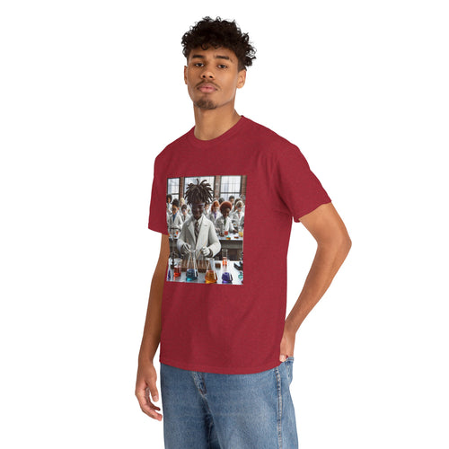 Unisex Heavy Cotton Tee with Chemistry Lab Design