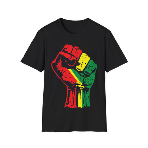 Unisex Soft-Style T-Shirt with Black Power Fist
