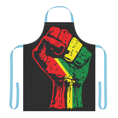 Rasta Pride Apron with 5-Color Straps - Perfect for Chefs and Grill Enthusiasts