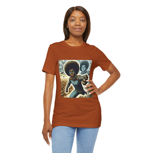 Young Black Superhero Unisex Jersey Short Sleeve Tee
