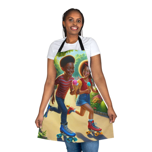 Playful Kids Apron with 5-Color Straps - Perfect for Baking and Cooking Fun!