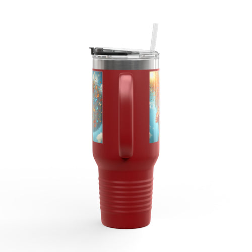 Inspirational Butterfly Insulated Travel Mug - 40oz | Eco-Friendly Drinkware