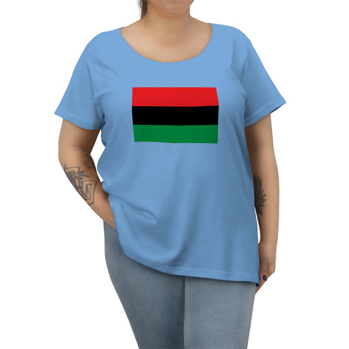 Pan African Flag Women's Curvy Tee
